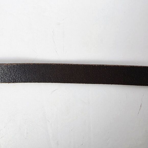 Gucci Vintage Brown Leather Rectangular Logo Gold Tone Buckle Womens Belt 70/28 main image 7